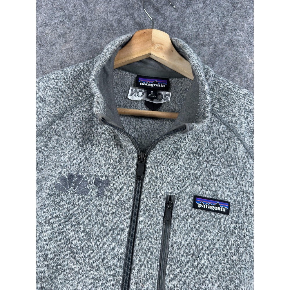 Patagonia Better Sweater Vest Mens Medium Gray Fleece Full Zip NBC Boston Logo